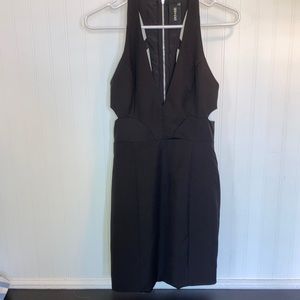 Do+Be black cut out mini dress sz M EUC
